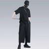 Casual Draping Techwear Rebel Style Denim Shorts