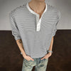Circa-2000 Horizontal-Lines Breasted Long-Sleeved T-Shirt