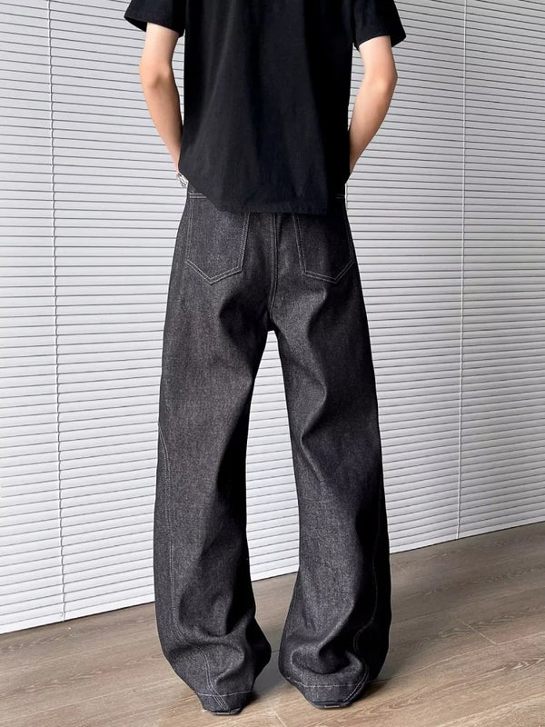 Cyber Graphic Mosaic Relaxed Black Denim alternatif görünüm