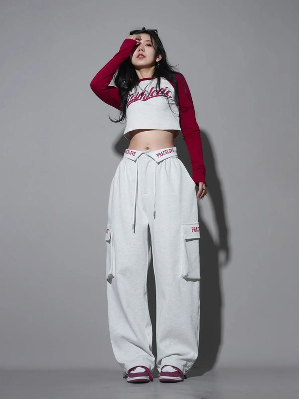 White Grey Dance Trousers alternatif görünüm