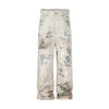 Hand-Painted Graphic Faded Denim