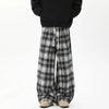 Wide Leg Ekose Jogger, yan görünüm — Navra Wear