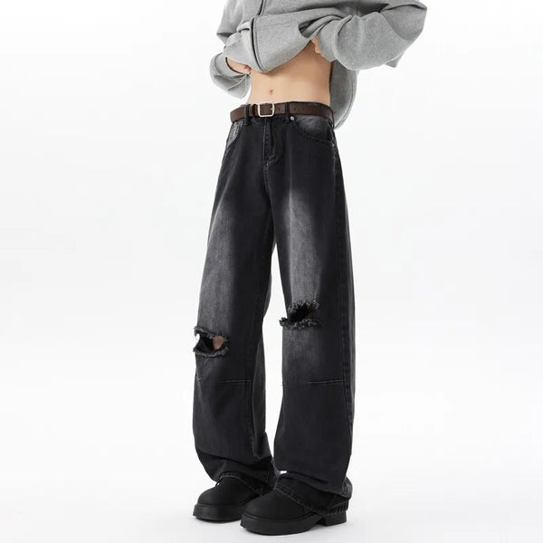 Classic Torn Bell Leg Denim alternatif görünüm