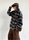 Wool Plaid Cozy Y2K Long Sleeve Top