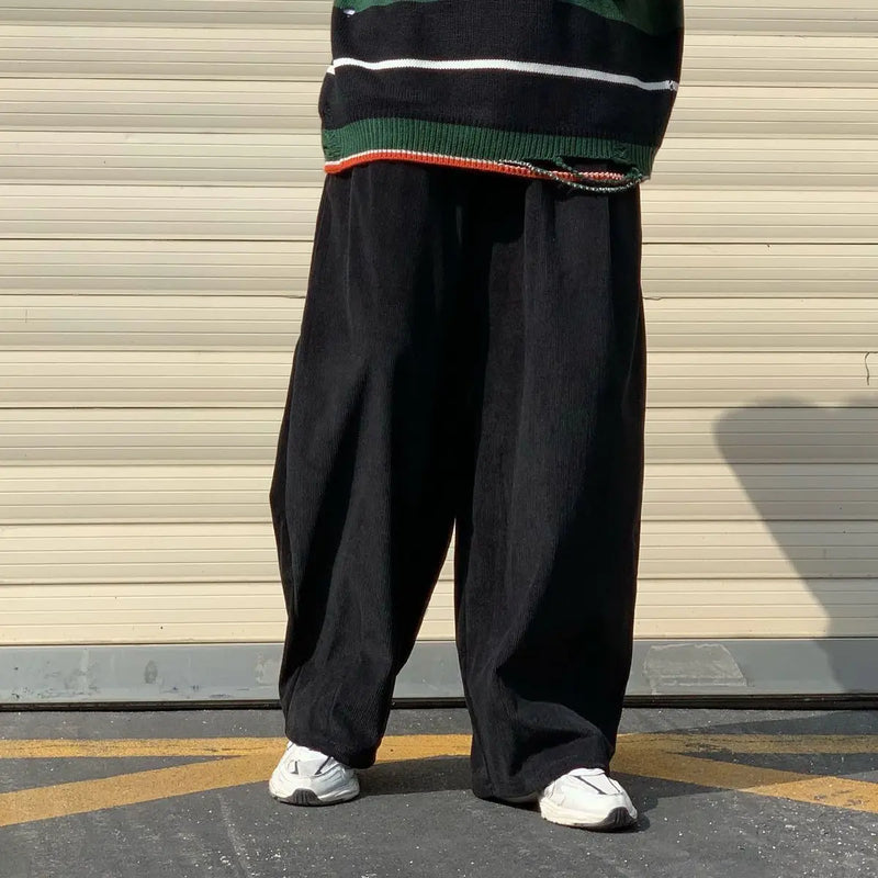 Hip-Hop Block Wide-Leg