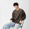 Batik Desenli Bisiklet Yaka Sweatshirt, detay görünüm — Navra Wear