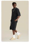 Nostalgia Side Slit Distress-Washed T-Shirt