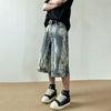 Blaze Print Denim Shorts