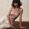 Washed-Out Far-East New-Millennium Purple Halter Top