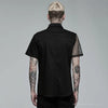 Specter Asymmetric Black Button Shirt