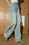 Metro High-Rise Faded Bell Leg Denim