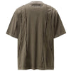 City-Block Torn-Vibe Fragment Ripped Mono-Color Color T-Shirt