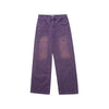 Purple Oversized Bell Leg Utility Denim