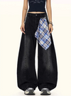 Autumn Metro Blue Woven Pattern Bell Denim