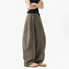 Wide Leg Gölge Baskılı Pantolon, yakın çekim — Navra Wear