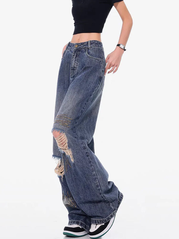 Women Sleek Heritage Urban Beat Torn Denim alternatif görünüm