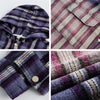 Premium Plaid Hood Oversized Blouse
