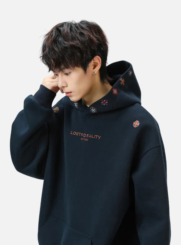 Heritage Heavyweight Embroidered Oversized Sweatshirt alternatif görünüm