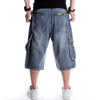 Multi-pocket Rinse Denim Shorts