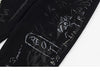 Dark Graphic Print Denim Trousers