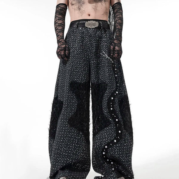 Bead Mosaic Sequins Denim