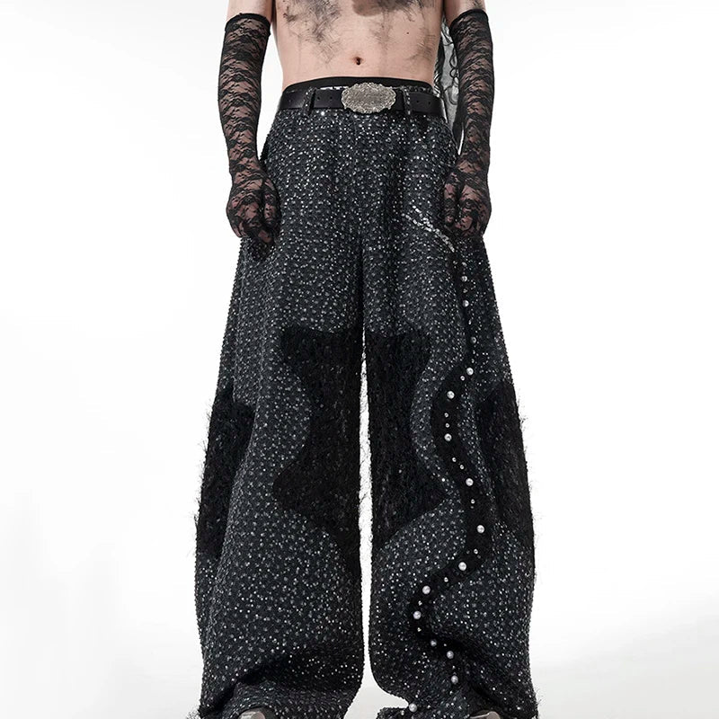 Bead Mosaic Sequins Denim