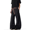 Wide Leg Gotik Baskılı Pantolon, kombin görünüm — Navra Wear