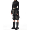 Metro Casual High-Rise Black Heritage Denim Shorts