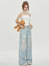 Heritage Destroyed Hollow Out Relaxed Denim