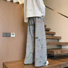 Graffiti Print Wide-Leg