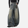 2000s Western Style Moustache Effect Denim