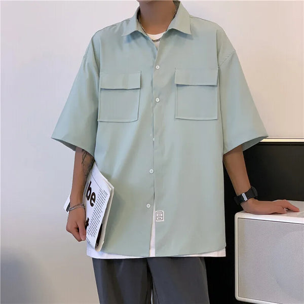Pocket Airy Relaxed Casual Woven Top alternatif görünüm