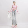 Women Classic Tie Up High-Rise Classic Denim