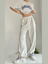 Kadın Wide Leg Jogger, arka görünüm — Navra Wear