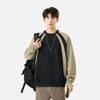 Vintage Color Block Sweatshirt, yakın çekim — Navra Wear