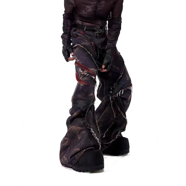 Heavy Duty Snowflake Stitch Mesh Denim
