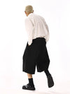 Avant-Garde Black Wide Leg Shorts