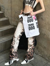 Wild Print Low Rise Bell Denim