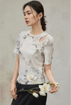 Floral Hollow Out Everyday Breezy-Cut T-Shirt