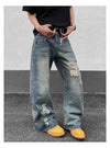 2000s Heritage Faded Torn Bell Leg Denim