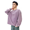 Long-sleeved Pure-Hue Color Wide-Body T-Shirt