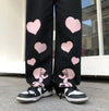 Skull Hearts Wide-Leg