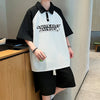 Men's Current Youth Laid-Back Warm-Season Sport-Collar T-Shirt