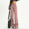 Pink Dark 2000s Designer Classic Leg Denim