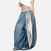 2000s Street Muse Bell-Leg Scarf Denim