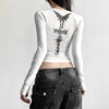 Obsidian Midnight Acubi Print Long-Sleeve T-Shirt