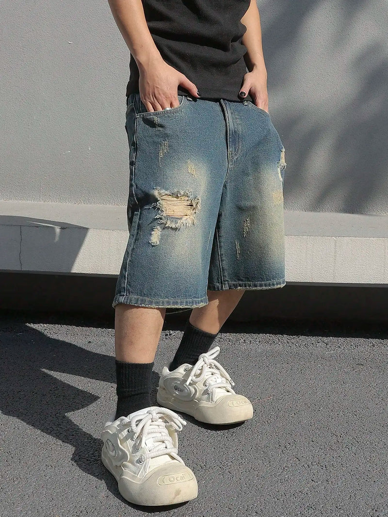 Y2K Bol Kesim Şort, detay görünüm — Navra Wear