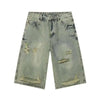 Airy Heritage Torn Knee Denim Shorts