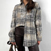 Trendy Plaid Casual Long Sleeve Blouse