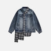 Checkered Mosaic City-Ready Denim Jacket